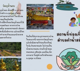 แผ่นพับเสนอสถานที่ท่องเที่ยวในตำบลคำน้ำสร้าง